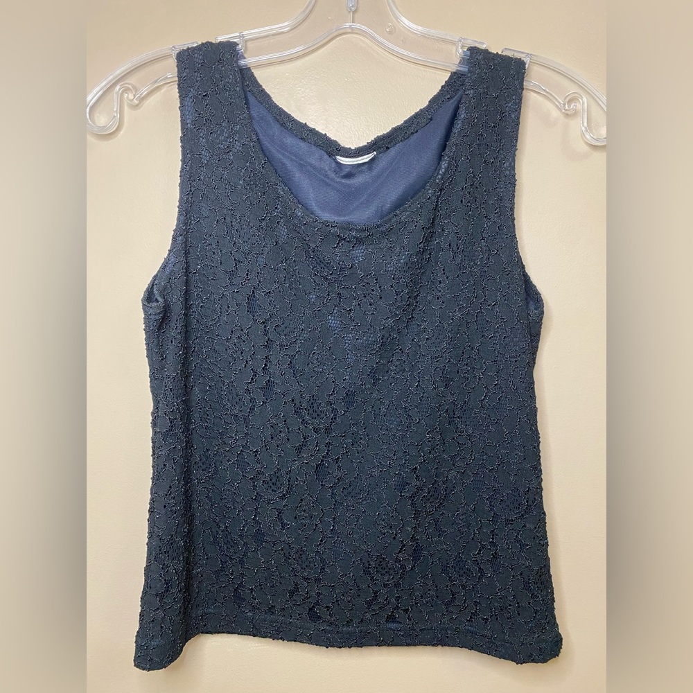 Black Lace Sleeveless Top